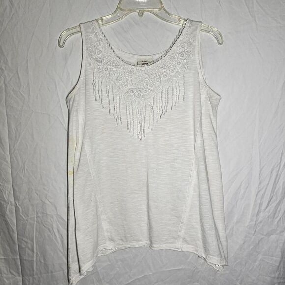 Whimsigoth boho crochet accent sleeveless top - Picture 1 of 5